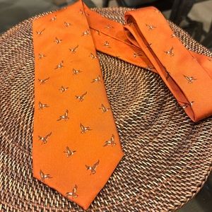 Beautiful Valentino tie with ducks - 100% silk